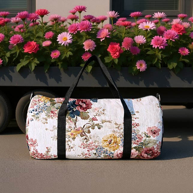 Erbstück-Chintz-Blumenmuster Duffle Bag (Von Creator hochgeladen)