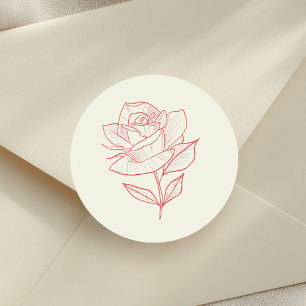 Erbstück Garten Burgunderrose Hochzeit Runder Aufkleber