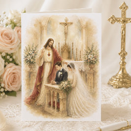 Erbstück Katholische Hochzeitssegnung Jesus Karte