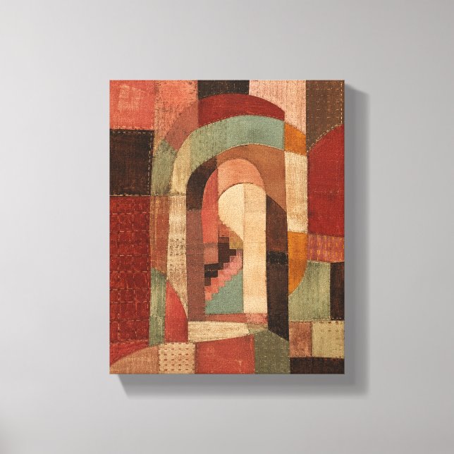 Erbstück-Patchwork-Passage-Geometrisches Textil Ca Leinwanddruck (Vorderseite)