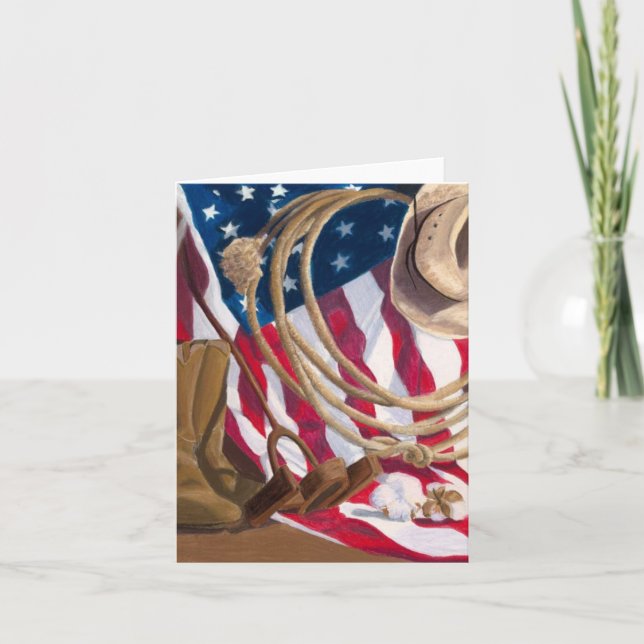 ErbWestern-Amerikaner Notecard durch Tiffany Halle Karte (Vorderseite)