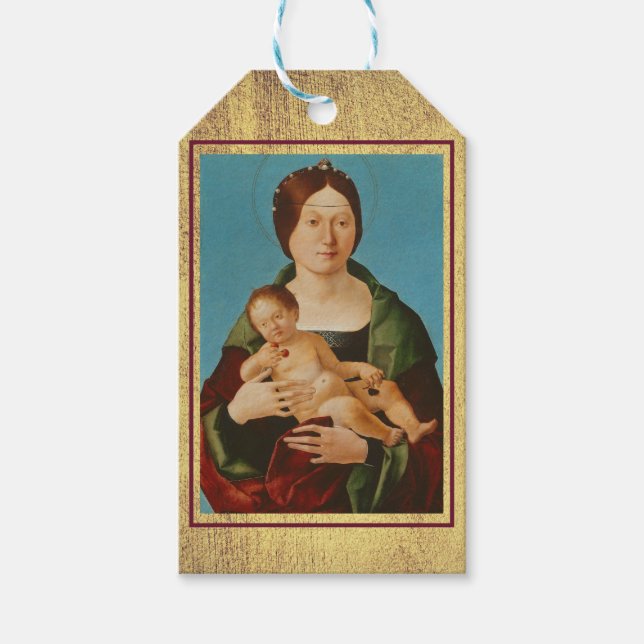 Ercole de'Roberti - Jungfrau und Kind Geschenkanhänger (Vorderseite)