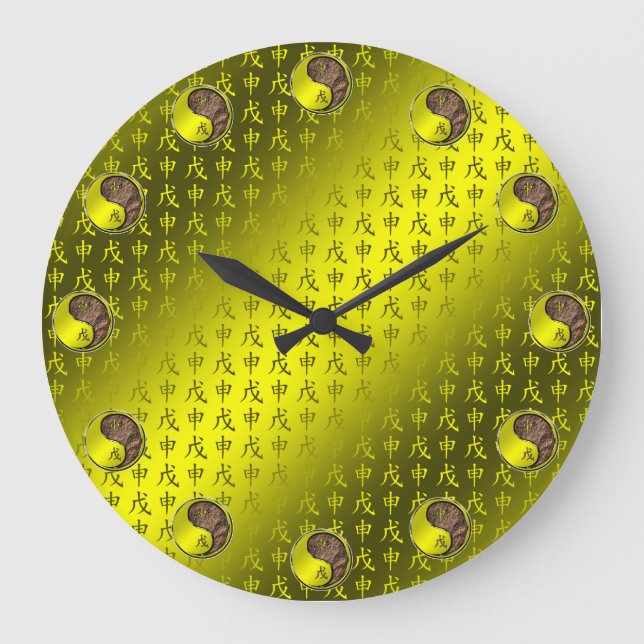 Erd-Affe Große Wanduhr (Vorderseite)