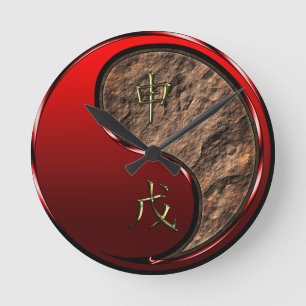 Erd-Affe Runde Wanduhr