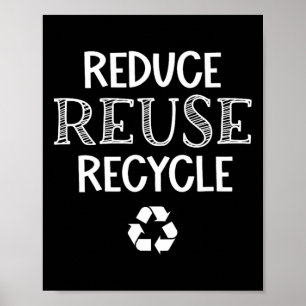 Erd Day Arbage Day Garbage Truck Reduzieren Wieder Poster