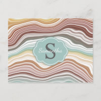 Erd-Rainbow-Marmor-Gemstone-Muster-Monogramm