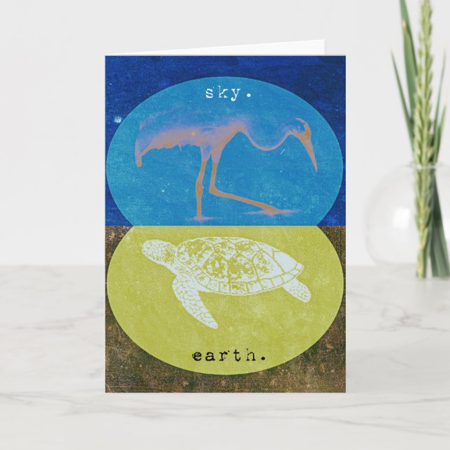 Erd-und Himmel-Gruß-Karte Karte (Vorderseite)