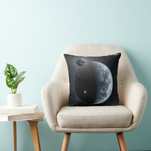 Erdähnlicher Planet mit Ozeanen, die seine Oberflä Kissen