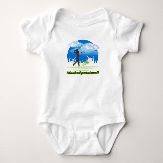 Erdapfelpüree Baby Strampler (Vorderseite)