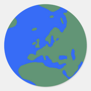 Erdaufkleber Runder Aufkleber