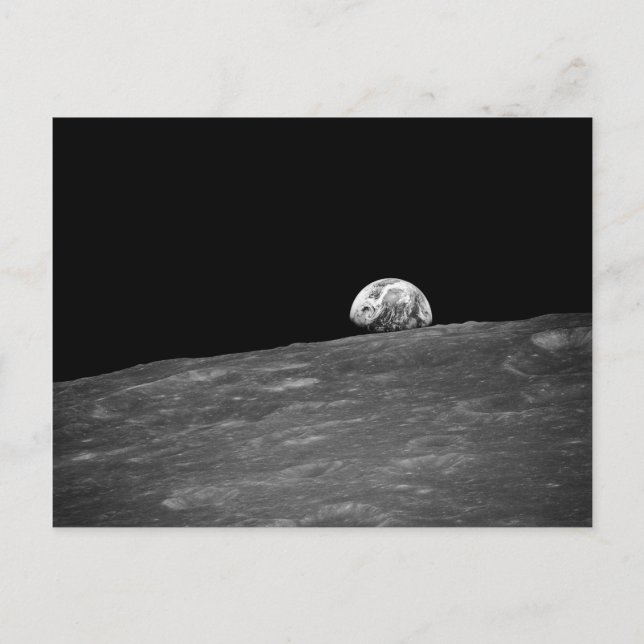 Erdbeben aus Apollo 8 Moon Mission Postkarte (Vorderseite)