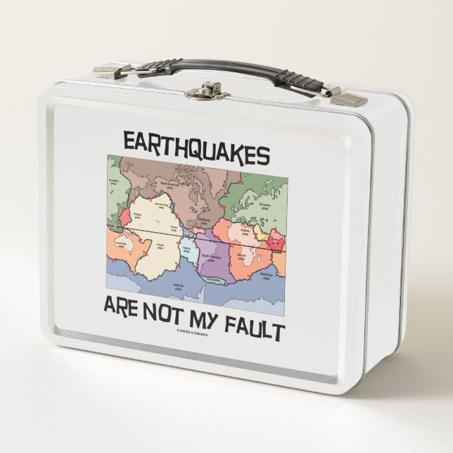 Erdbeben sind nicht meine Fault Plate Tectonics Ka Metall Brotdose (Vorderseite)