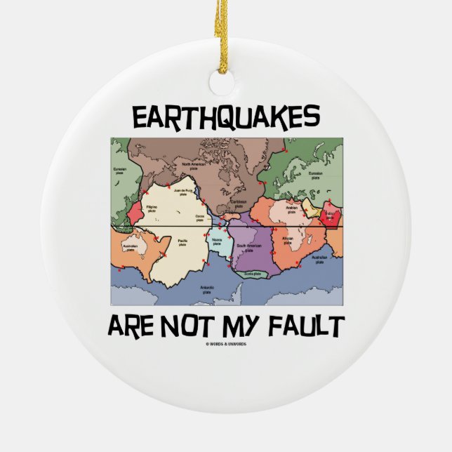 Erdbeben sind nicht meine Störung Keramikornament (Hinten)