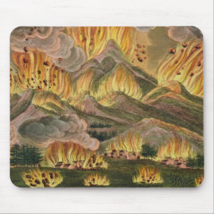 Erdbeben und Eruption des Berges von Asama-y Mousepad