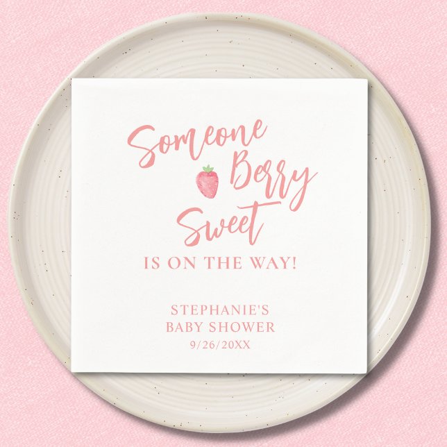 Erdbeer-Baby-Party  Serviette (Von Creator hochgeladen)