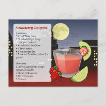 Erdbeer-Daiquiri-Rezeptkarte