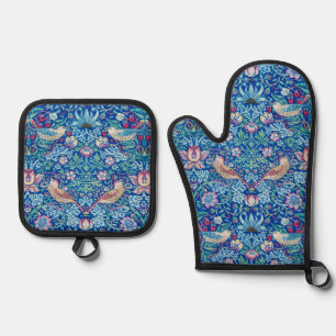 Erdbeer-Dieb, William Morris Ofenhandschuh & Topflappen-Set