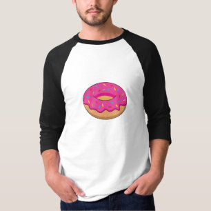 Erdbeer-Donut mit Streuseln Cartoon T-Shirt