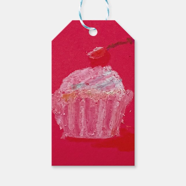 Erdbeer-Frosting Geschenkanhänger (Vorderseite)