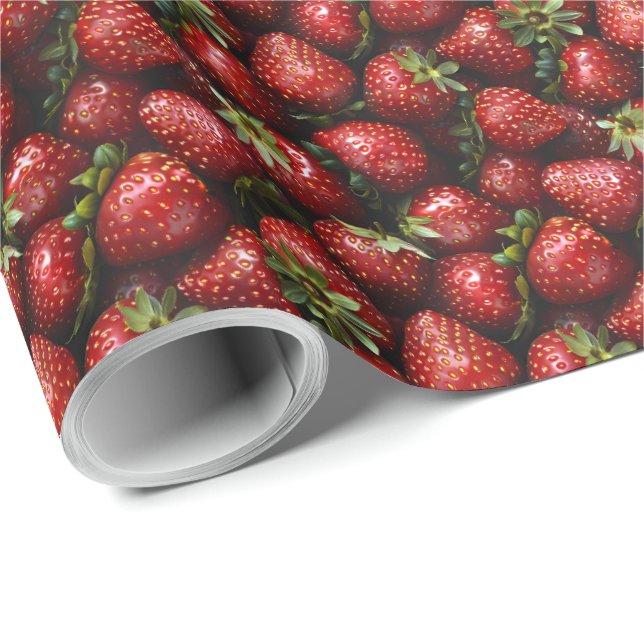 Erdbeer-Geburtstagsgeschenk  Geschenkpapier (Rolleneckpunkt)