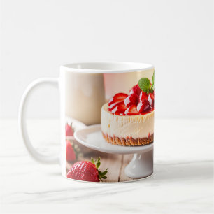 Erdbeer-Käsekuchen Kaffeetasse
