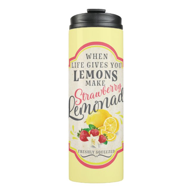 Erdbeer-Limonade Thermosbecher (Vorderseite)