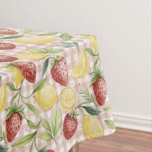 Erdbeer-Limonen-Muster Tischdecke