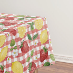 Erdbeer-Limonen-Muster Tischdecke