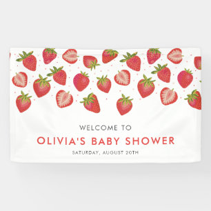Erdbeer-Mädchen-Baby-Party Banner