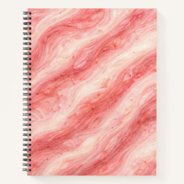 Erdbeer-Milchshake-Marmor-Textur Notizbuch