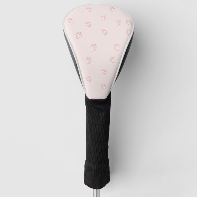 Erdbeer-Minimalismus Golf Headcover (Vorderseite)