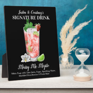 Erdbeer Mojito • PERSONALISiertes Signature-Geträn Fotoplatte