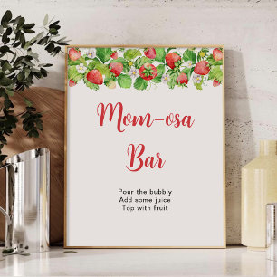 Erdbeer-Mom-Osa-Bar-Tischschild Poster