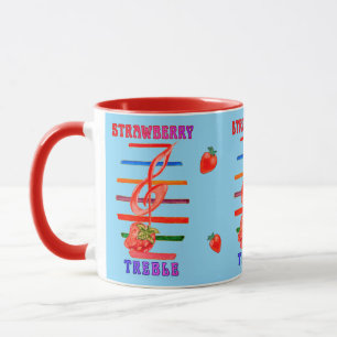 ERDBEER-MUSIKNOTE-ENTWORFENE TASSE