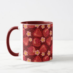 Erdbeer-Muster 2 2 Tasse