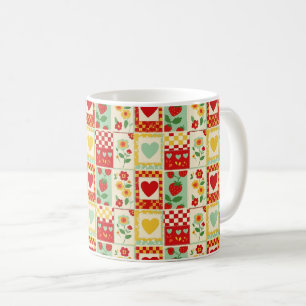 Erdbeer-Patchwork-Picknick (1) Kaffeetasse