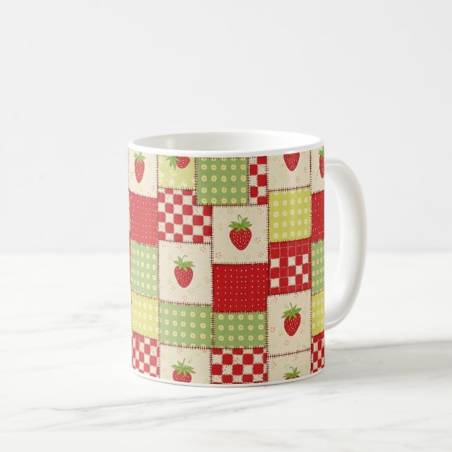 Erdbeer-Patchwork-Picknick (5) Kaffeetasse (VorderseiteRechts)