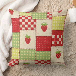 Erdbeer-Patchwork-Picknick (5) Kissen