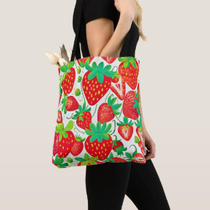 Erdbeer-Swirbel-Muster Tasche