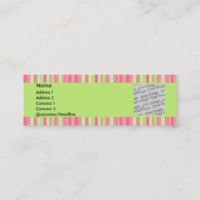 Erdbeer-u. Kiwi-Visitenkarte Mini Visitenkarte (Vorderseite)