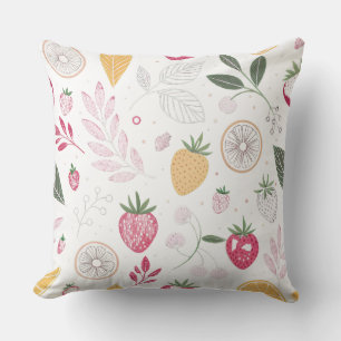 Erdbeer-Zitrus-Frucht-Polyester-Wurfkissen Kissen