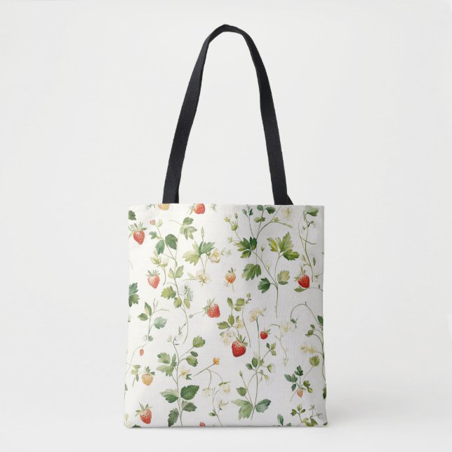 Erdbeerblätter Garten Tasche (Vorderseite)
