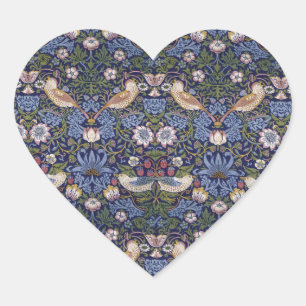 Erdbeerdieb durch William Morris Herz-Aufkleber