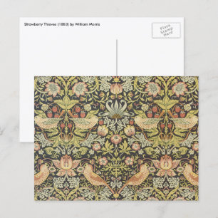 Erdbeerdiebe von William Morris, Vintage Kunst Postkarte