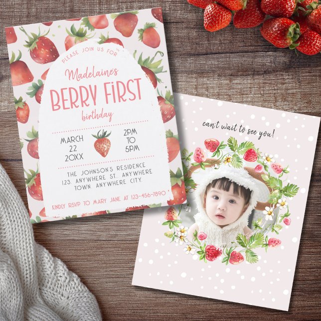 Erdbeere 1. Foto Berry Erster Geburtstag (Von Creator hochgeladen)