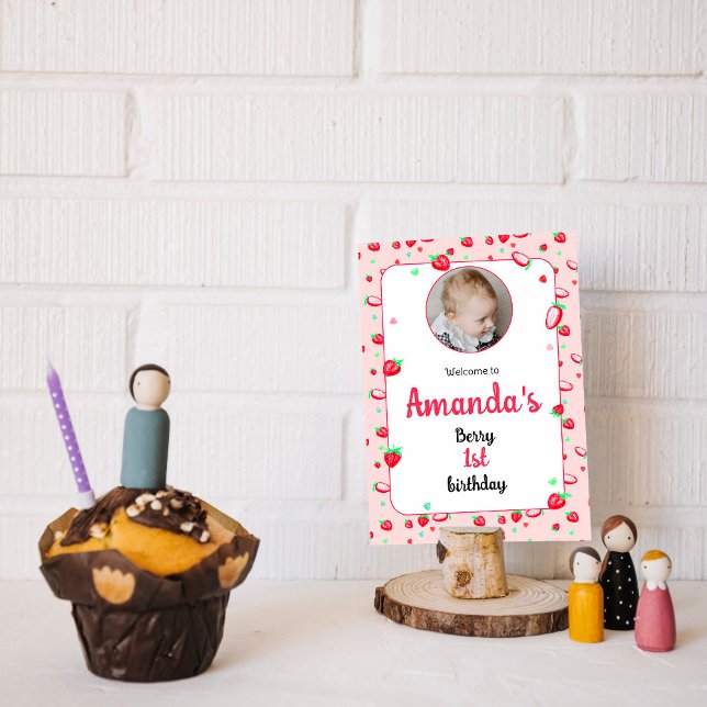Erdbeere 1. Geburtstagsbeere Party erste Poster (Von Creator hochgeladen)