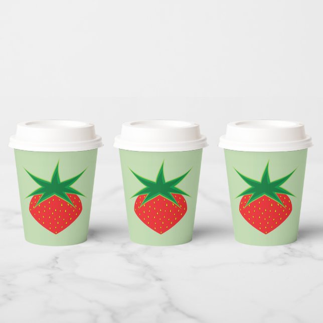 Erdbeere 8oz. Pappbecher (Multi)