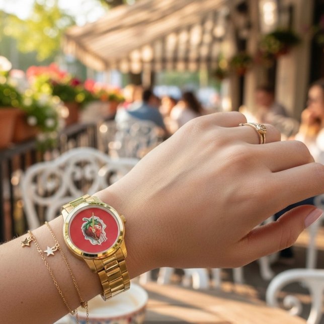 Erdbeere Armbanduhr (Von Creator hochgeladen)