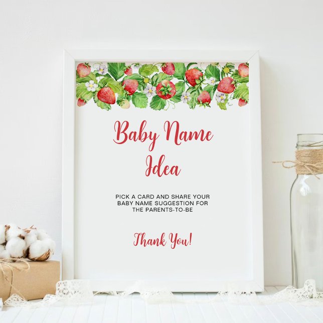 Erdbeere Baby Name Idee Schild Spiel (Von Creator hochgeladen)