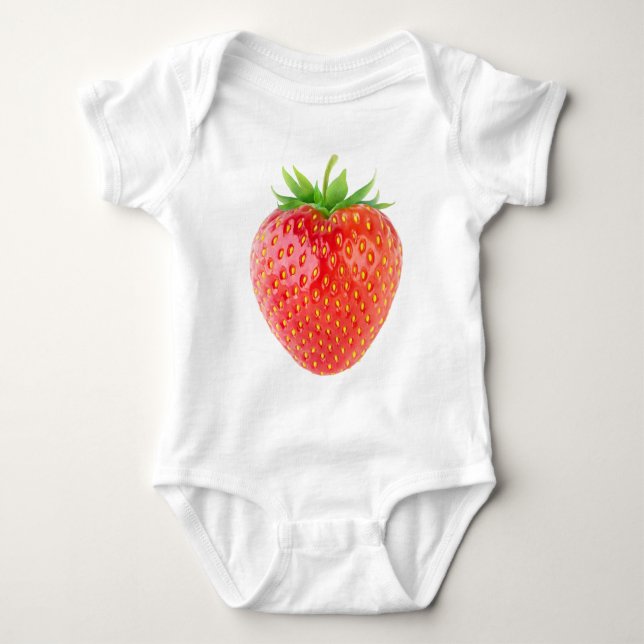 Erdbeere Baby Strampler (Vorderseite)